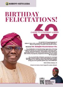60TH BIRTHDAY: Oshinowo Wishes Governor Sanwo-olu Renewed Strength, Wisdom