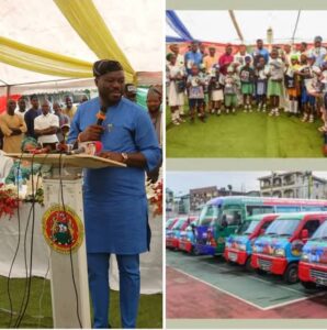Lagos LG Chairman, Taiwo Oyekan Rolls Out 7 Free School Buses, Gifts Learning Essentials To 2,000 Pupils